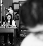 Chunhyang put her hair up.